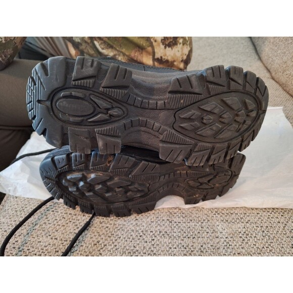 Worx Red Wing Steel Toe Boots Mens 6.5 M Black Leather ASTM F2413-18 - Picture 6 of 10